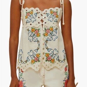 Farm Rio Grandma’s Treasure Tie Strap Camisole